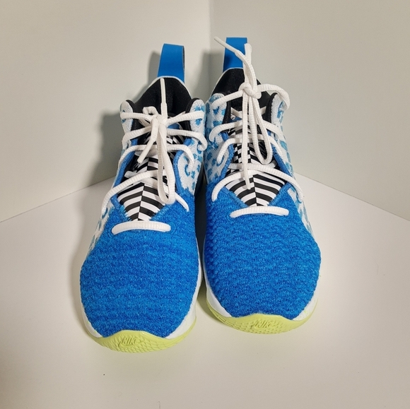 NIKE LEBRON XVII BQ5595-434 KIDS SHOES BLUE - Picture 3 of 9